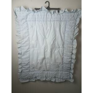 Vintage Celestial Moon Stars Light Blue Baby Crib Set Comfort, Mobile, Vance